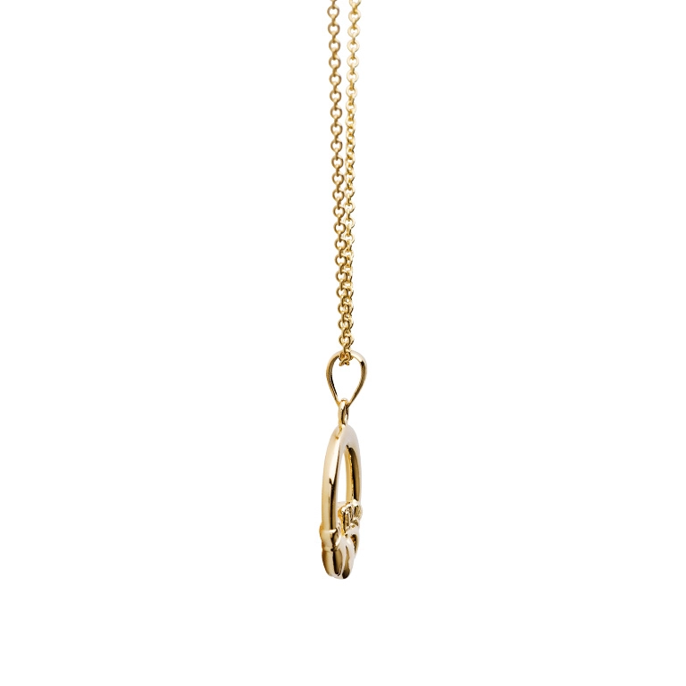 Gold Vermeil Irish Claddagh Necklace Photo 7 