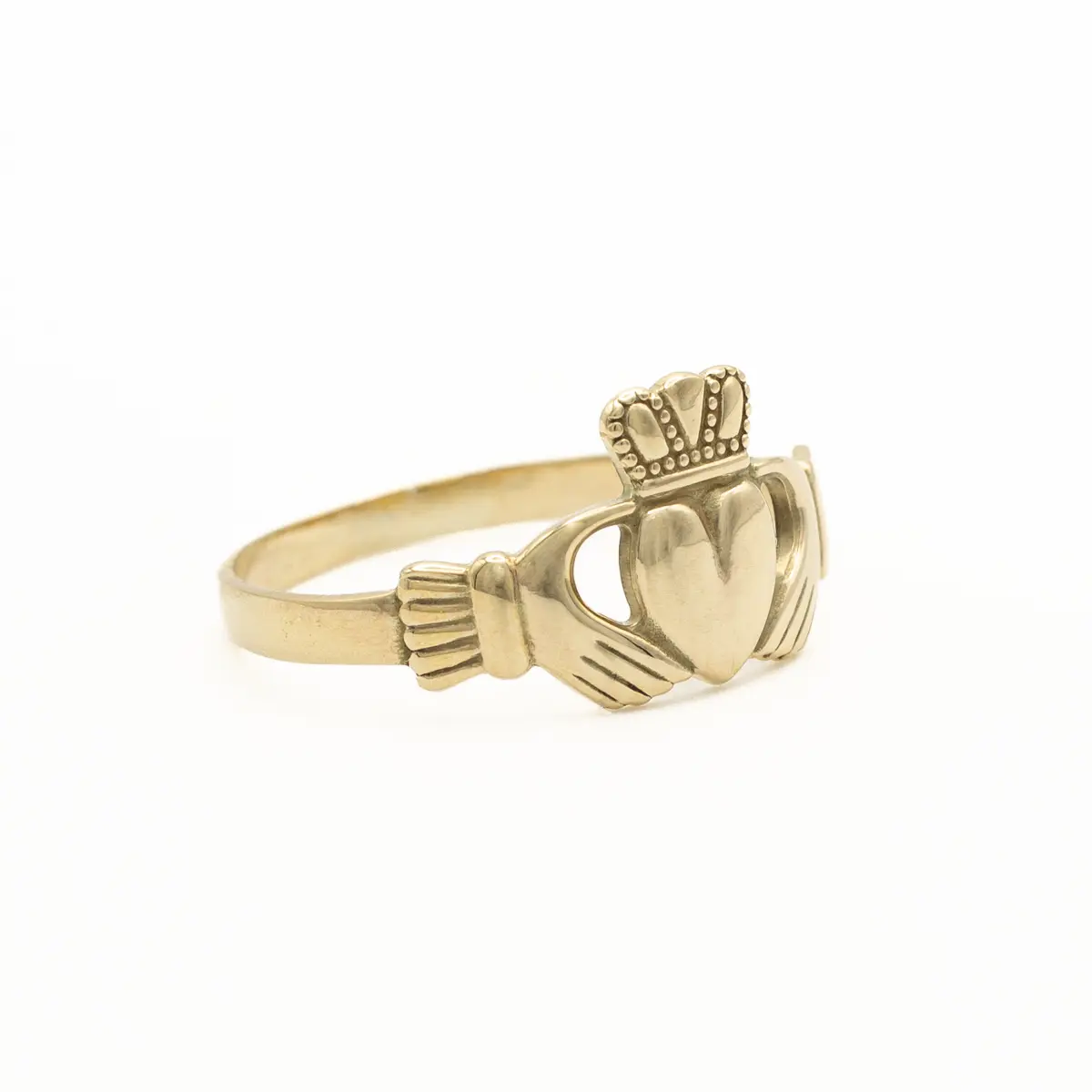 10k Gold Light Claddagh Ring Photo 5 