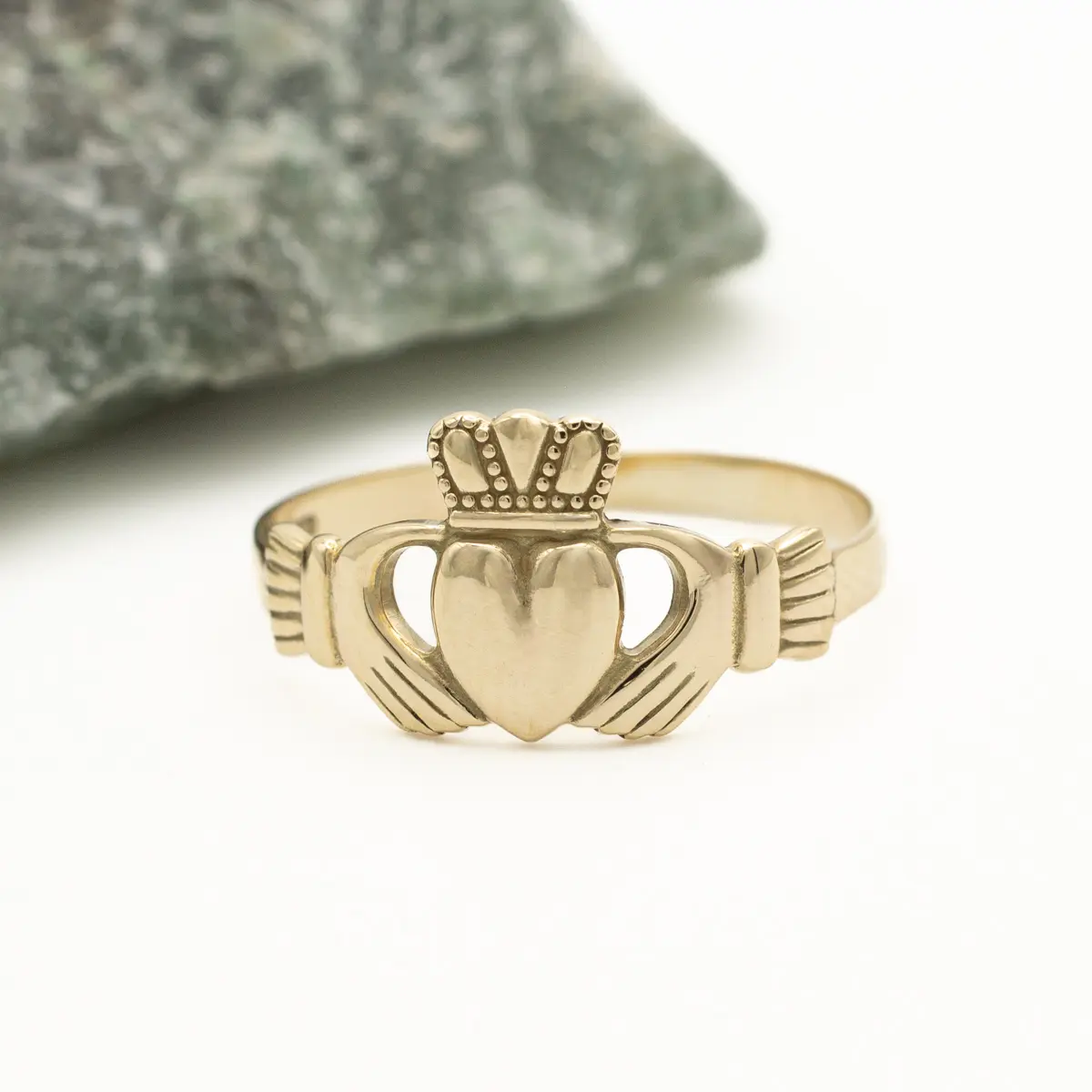 10k Gold Light Claddagh Ring Photo 6 