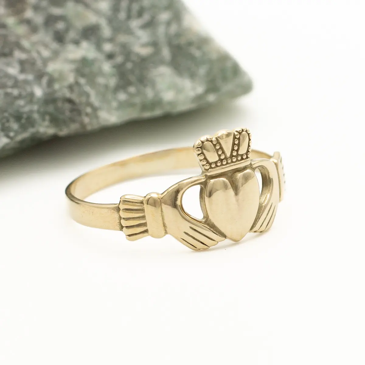 10k Gold Light Claddagh Ring Photo 7 