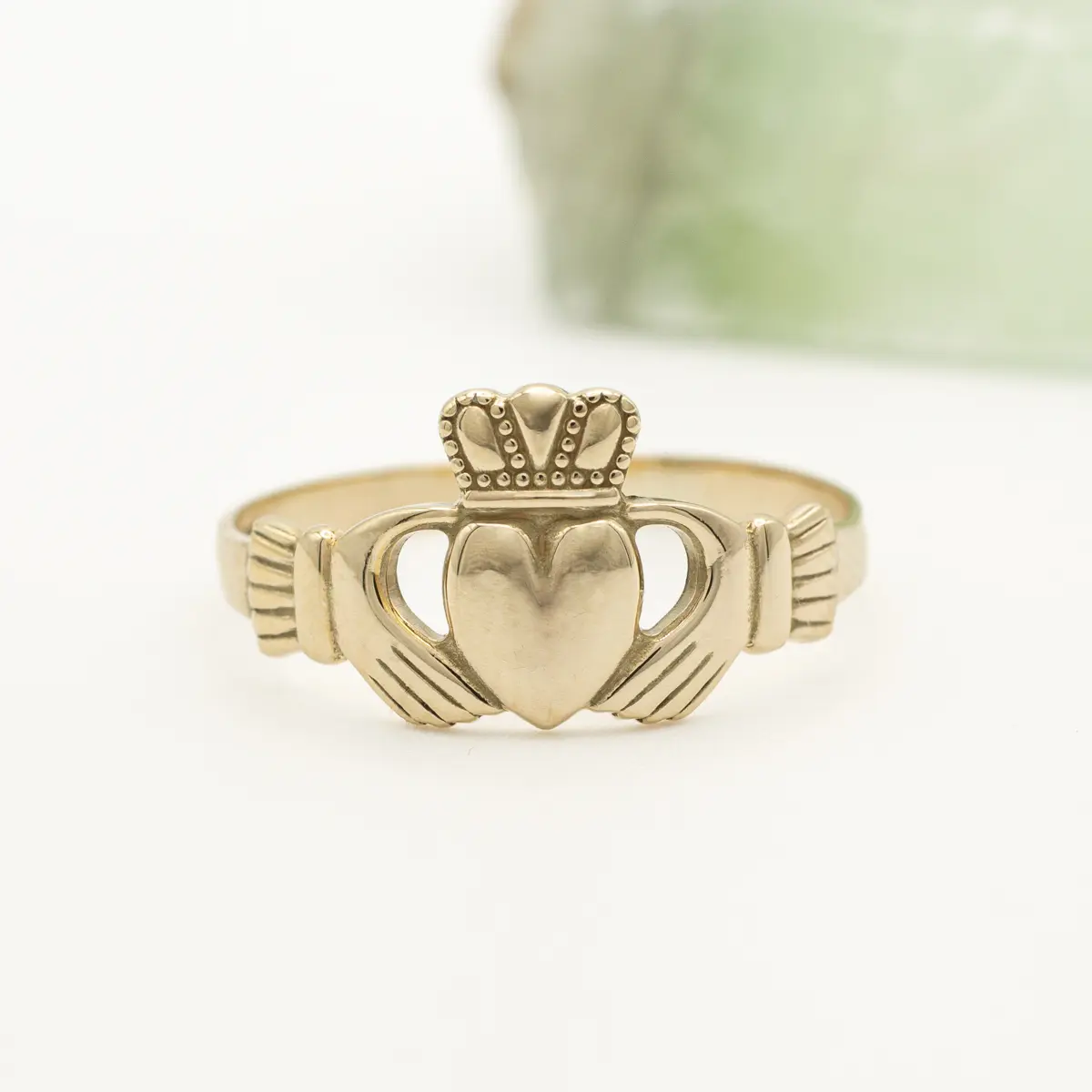 10k Gold Light Claddagh Ring Photo 4 