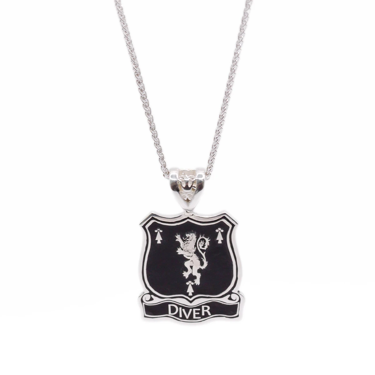 Oxidized Silver Family Crest Pendant With Family Name Photo 5 