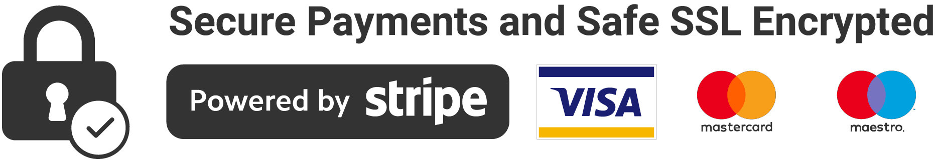 Stripe Secure Payments and Safe SSL Encrypted