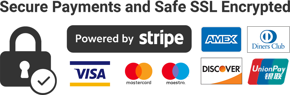 Stripe Secure Payments and Safe SSL Encrypted