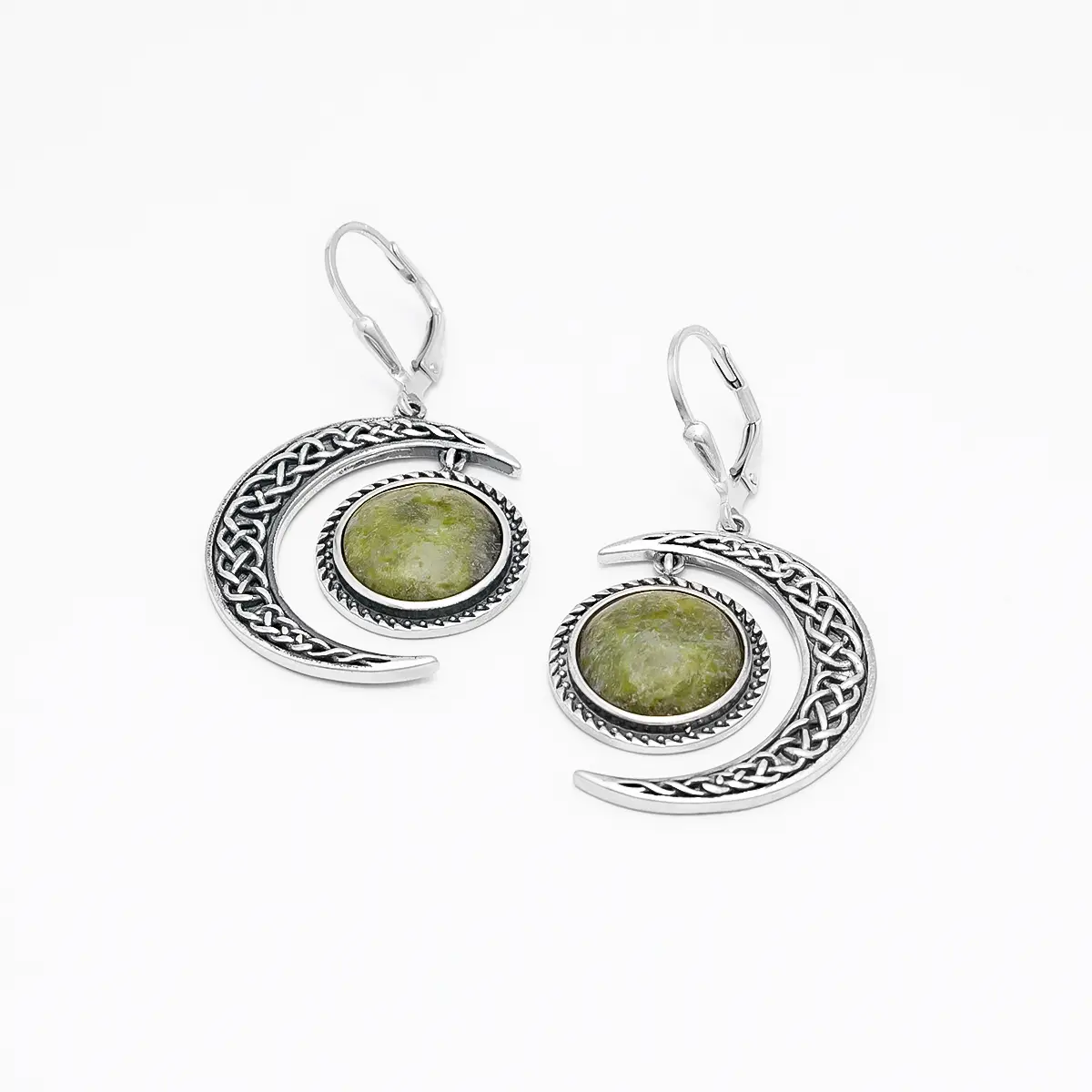 Connemara Marble Celtic Sun and Moon Pendant & Earrings Gift Set Photo 9