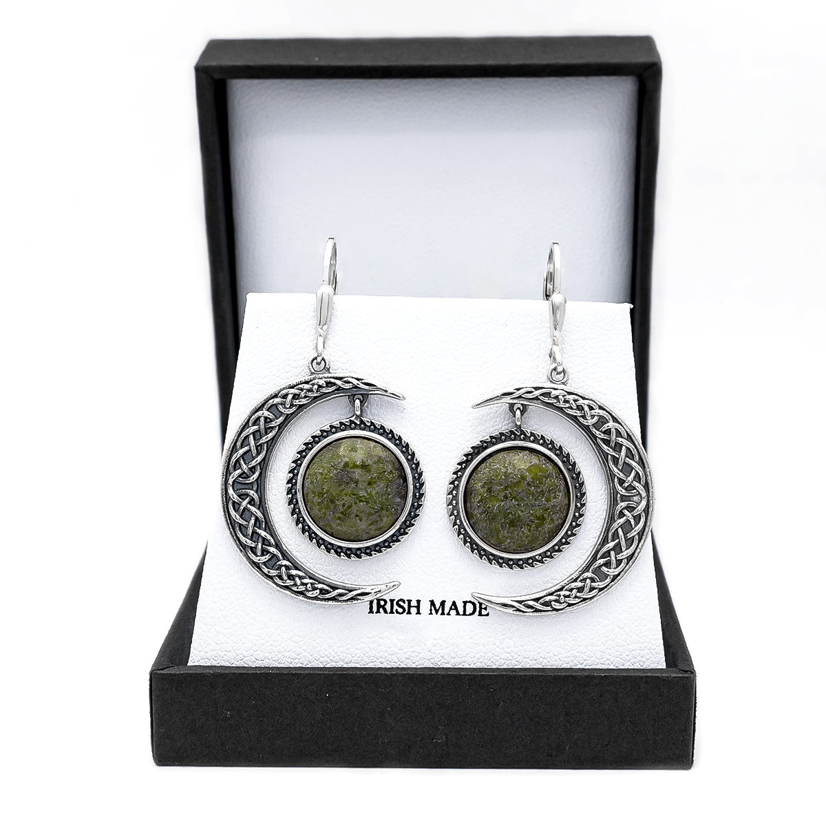 Connemara Marble Celtic Sun and Moon Pendant & Earrings Gift Set Photo 12