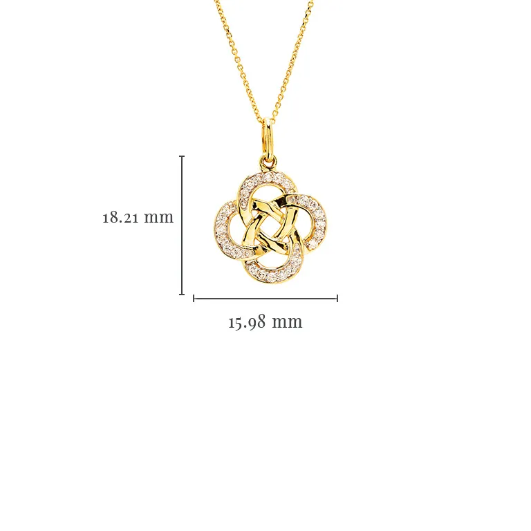 Diamond Set Celtic Pendant & Earrings Gift Set Photo 5 