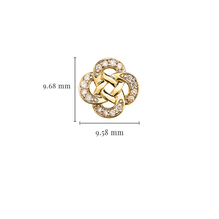 Diamond Set Celtic Pendant & Earrings Gift Set Photo 8 