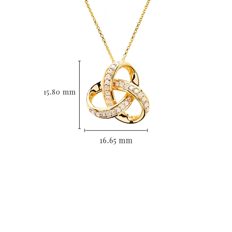 Diamond Studded Celtic Knot Pendant & Earrings Gift Set Photo 7 
