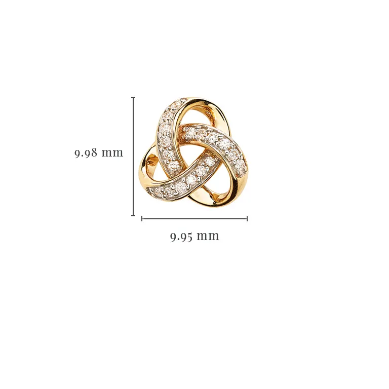 Diamond Studded Celtic Knot Pendant & Earrings Gift Set Photo 8 