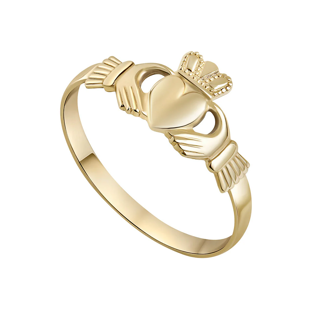 10k Gold Light Claddagh Ring