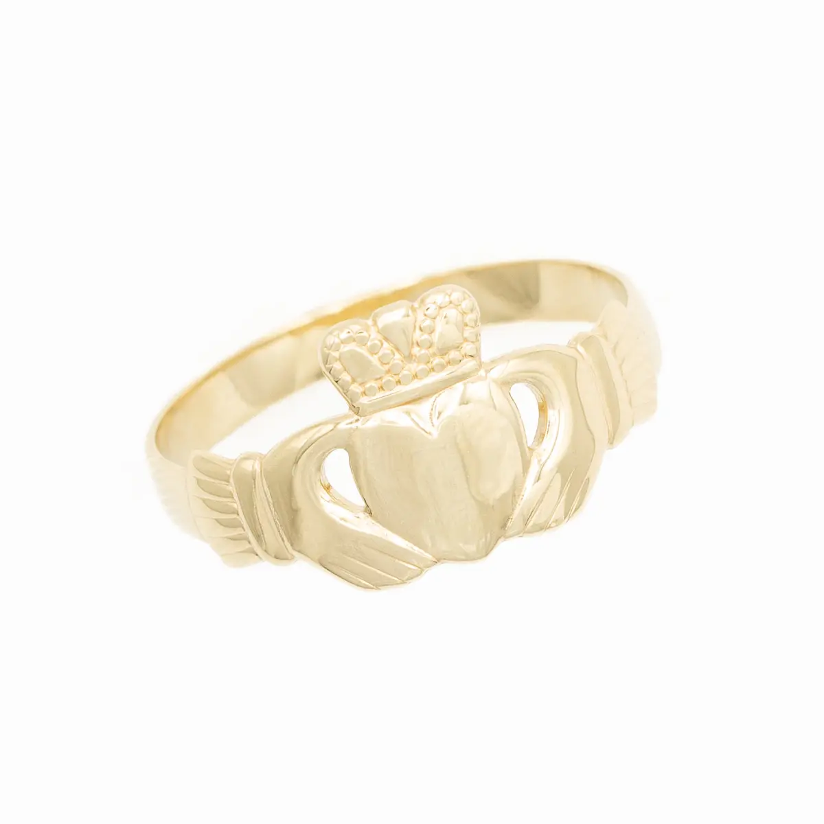 10k Gold Women's Claddagh Ring Photo 7 