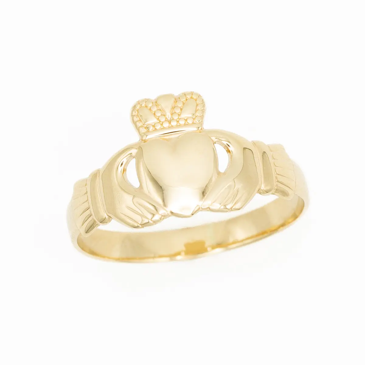 10k Gold Women's Claddagh Ring Photo 2 
