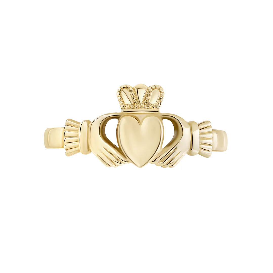 9k Gold Light Claddagh Ring Photo 4 