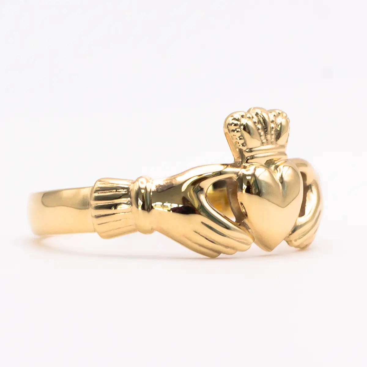 Ladies 14k Gold Claddagh Ring Photo 2 