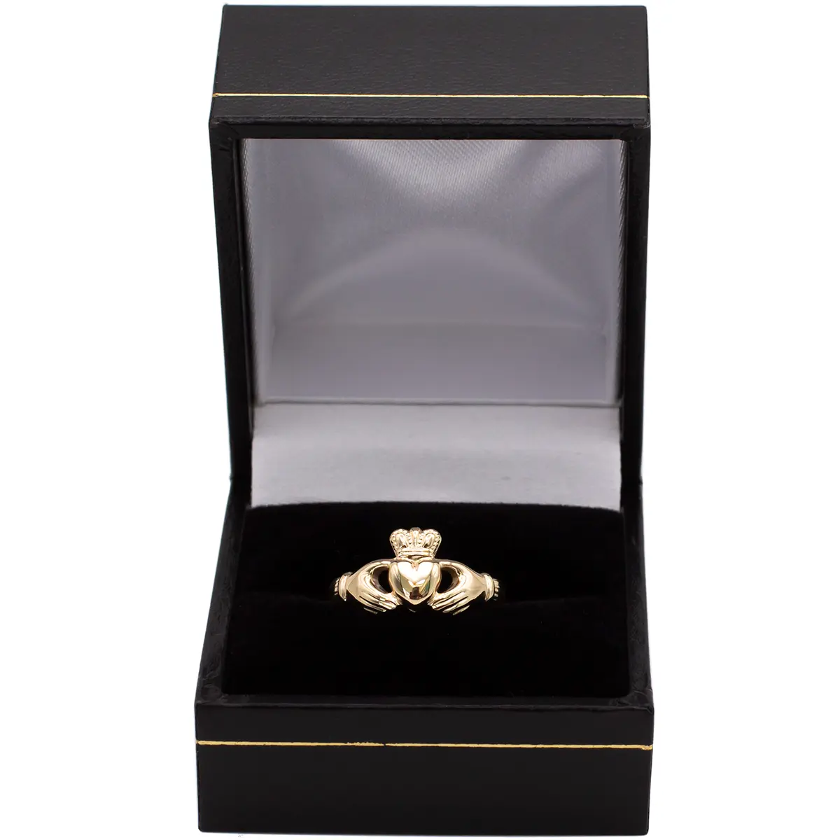Ladies 14k Gold Claddagh Ring Photo 4 
