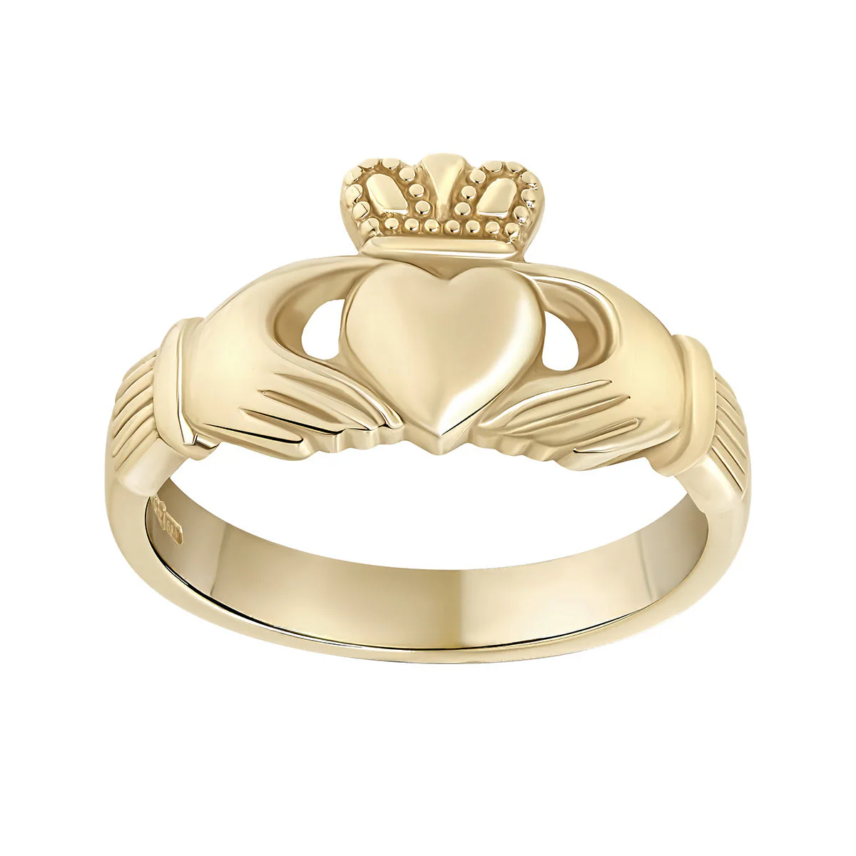 Ladies Gold Irish Claddagh Ring Photo 2 