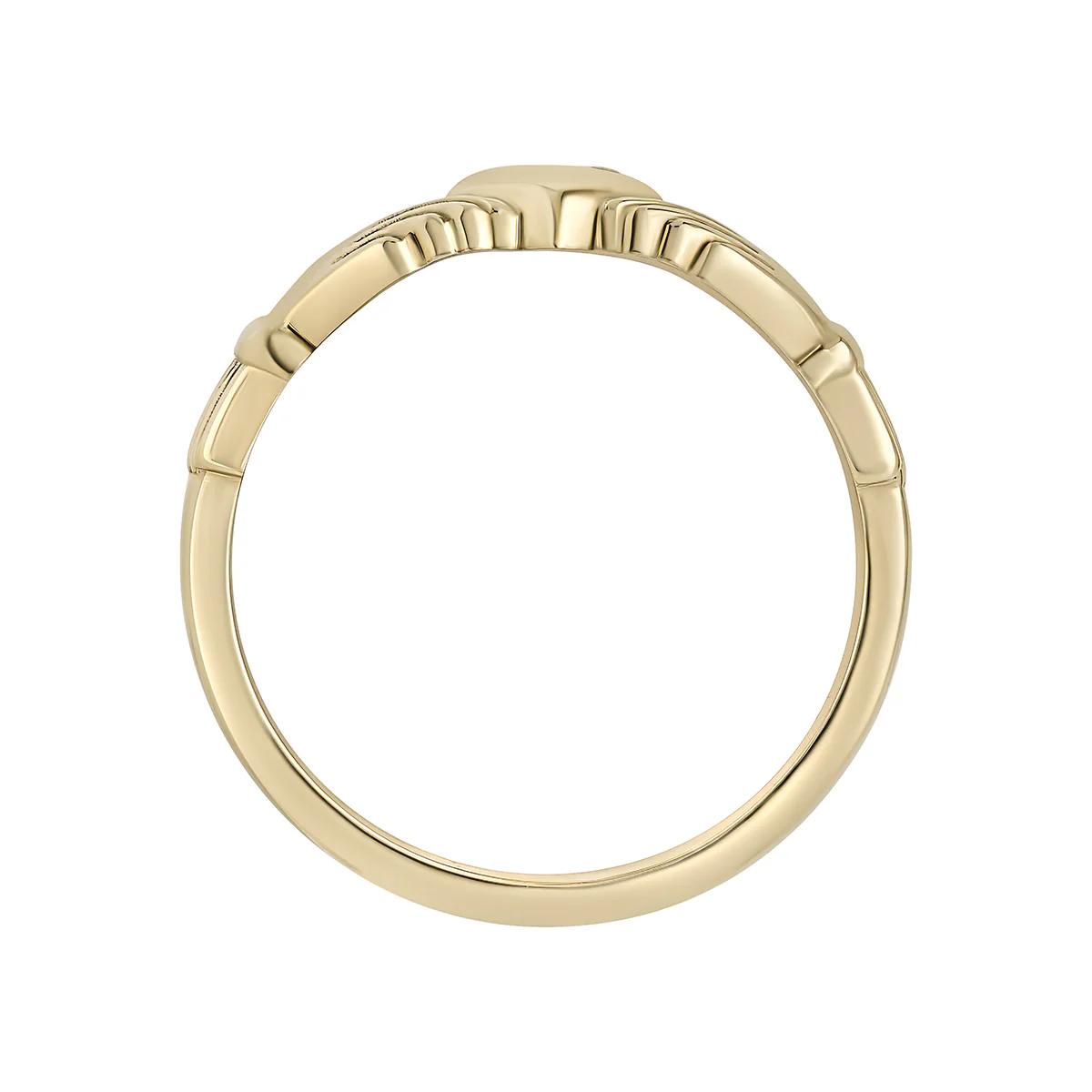 Ladies Gold Irish Claddagh Ring Photo 3 