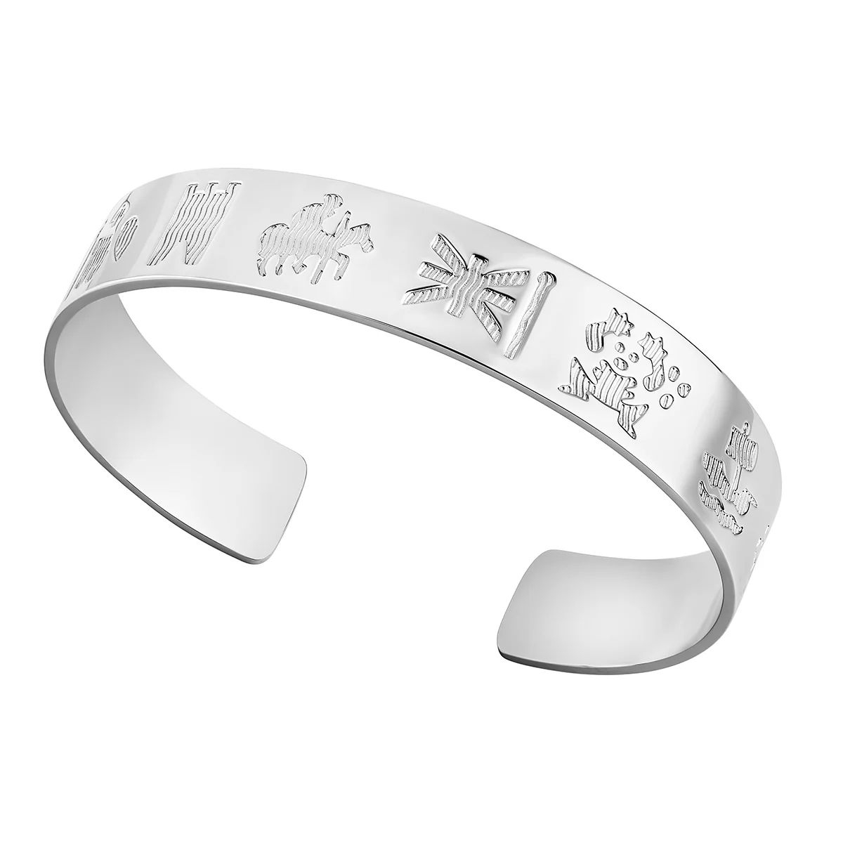 Sterling Silver History of Ireland Celtic Torc Bangle...