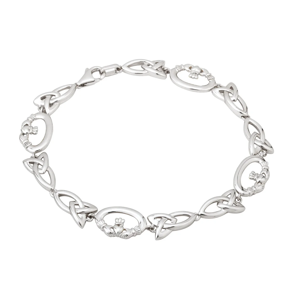 Sterling Silver Claddagh Trinity Knot Bracelet 5...