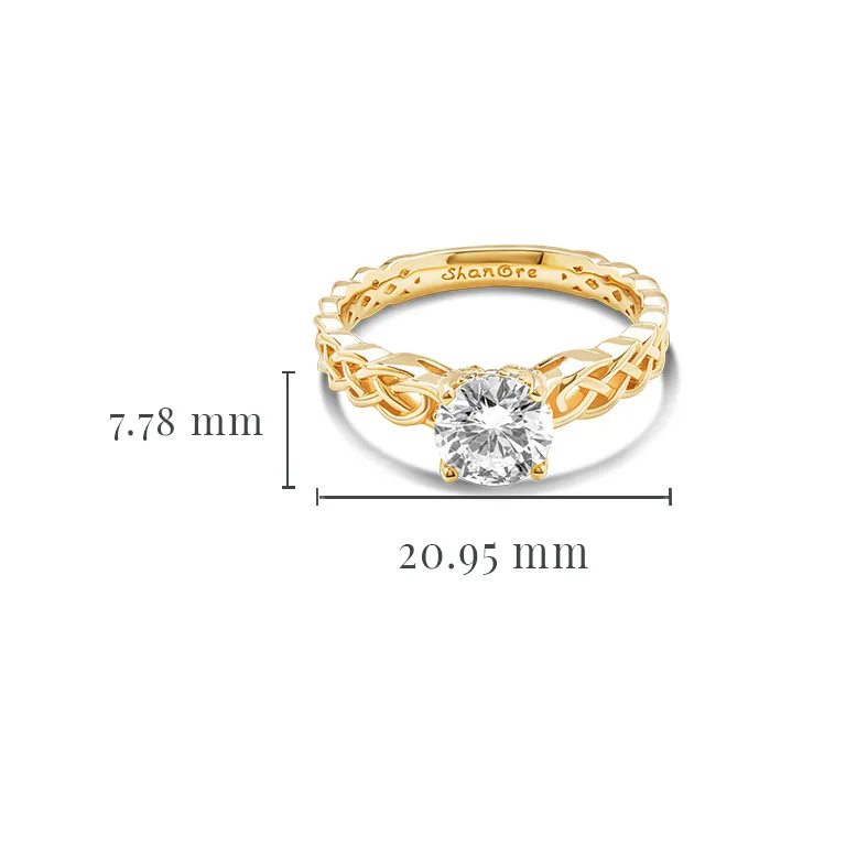 Gold Diamond Celtic Knot Engagement Ring Photo 5 