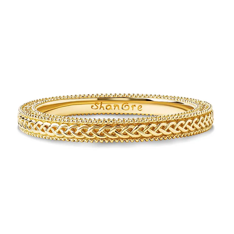 Gold Diamond Celtic Knot Wedding Ring...