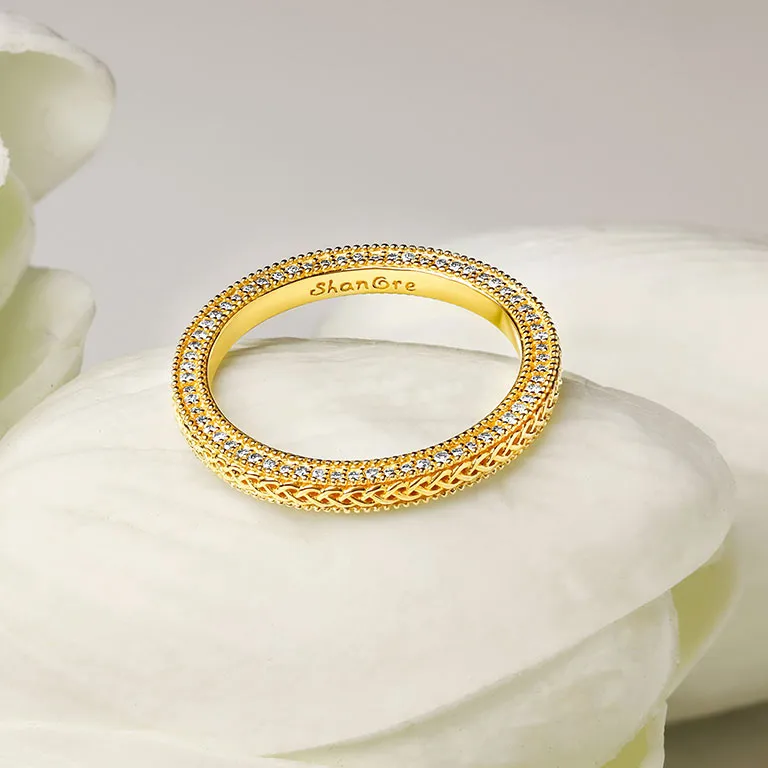 Gold Diamond Celtic Knot Wedding Ring Photo 3 