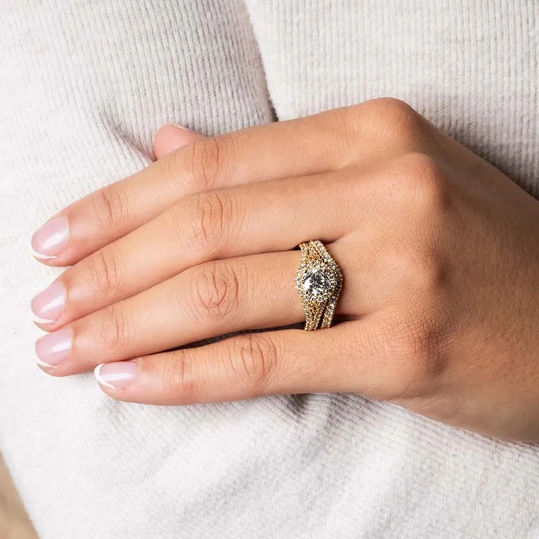Gold Diamond Fitted Wedding Band Photo 4 