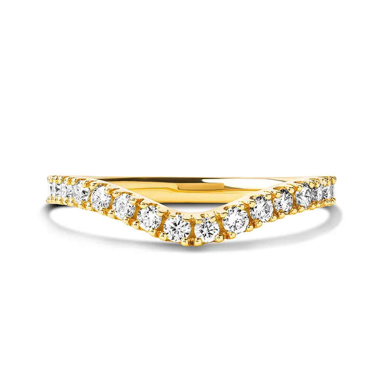 Gold Diamond Trinity Knot Engagement & Wedding Ring Set Photo 6 