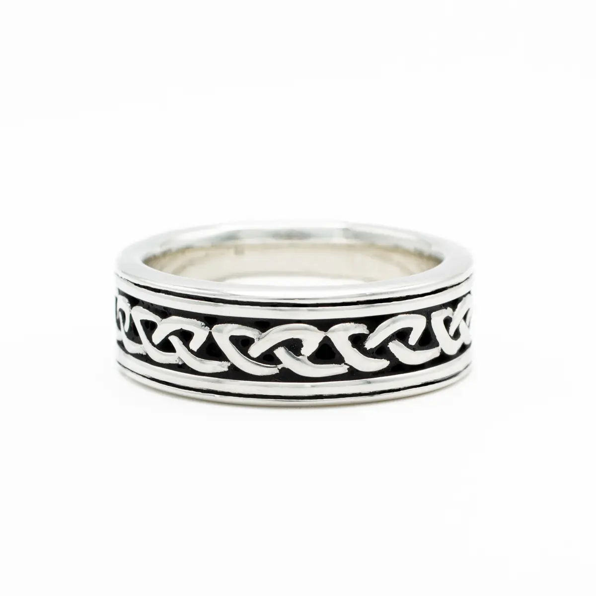 Oxidized Sterling Silver Mens Celtic Ring Photo 3 
