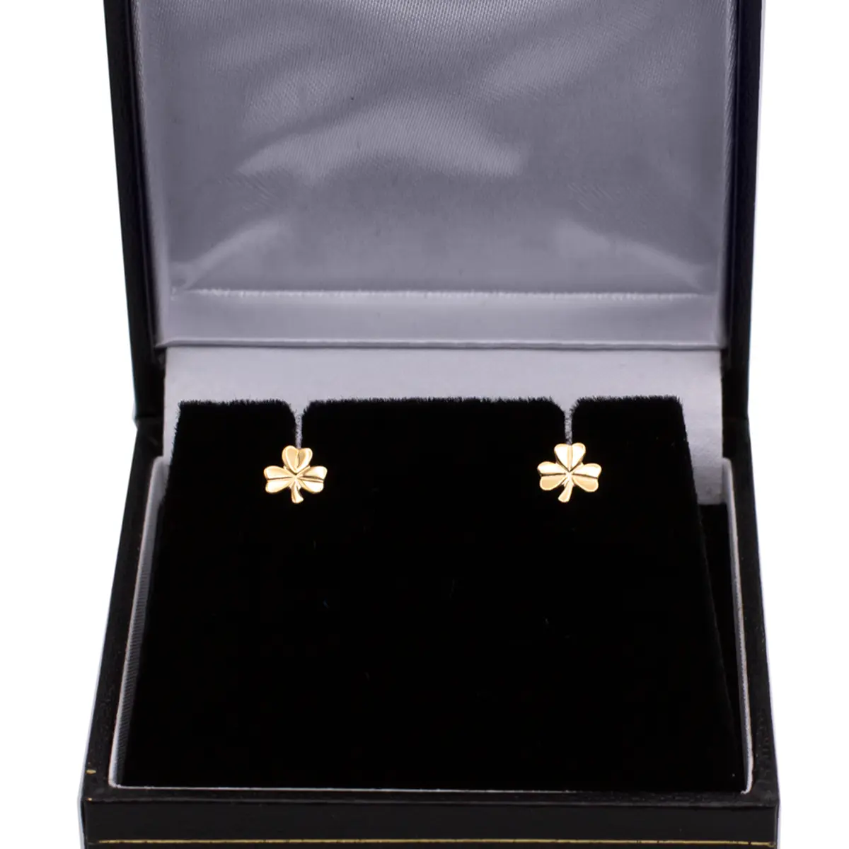 14k Gold Irish Shamrock Stud Earrings 5...