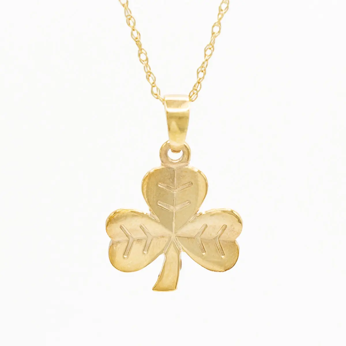 9k Gold Irish Shamrock Pendant Photo 2 