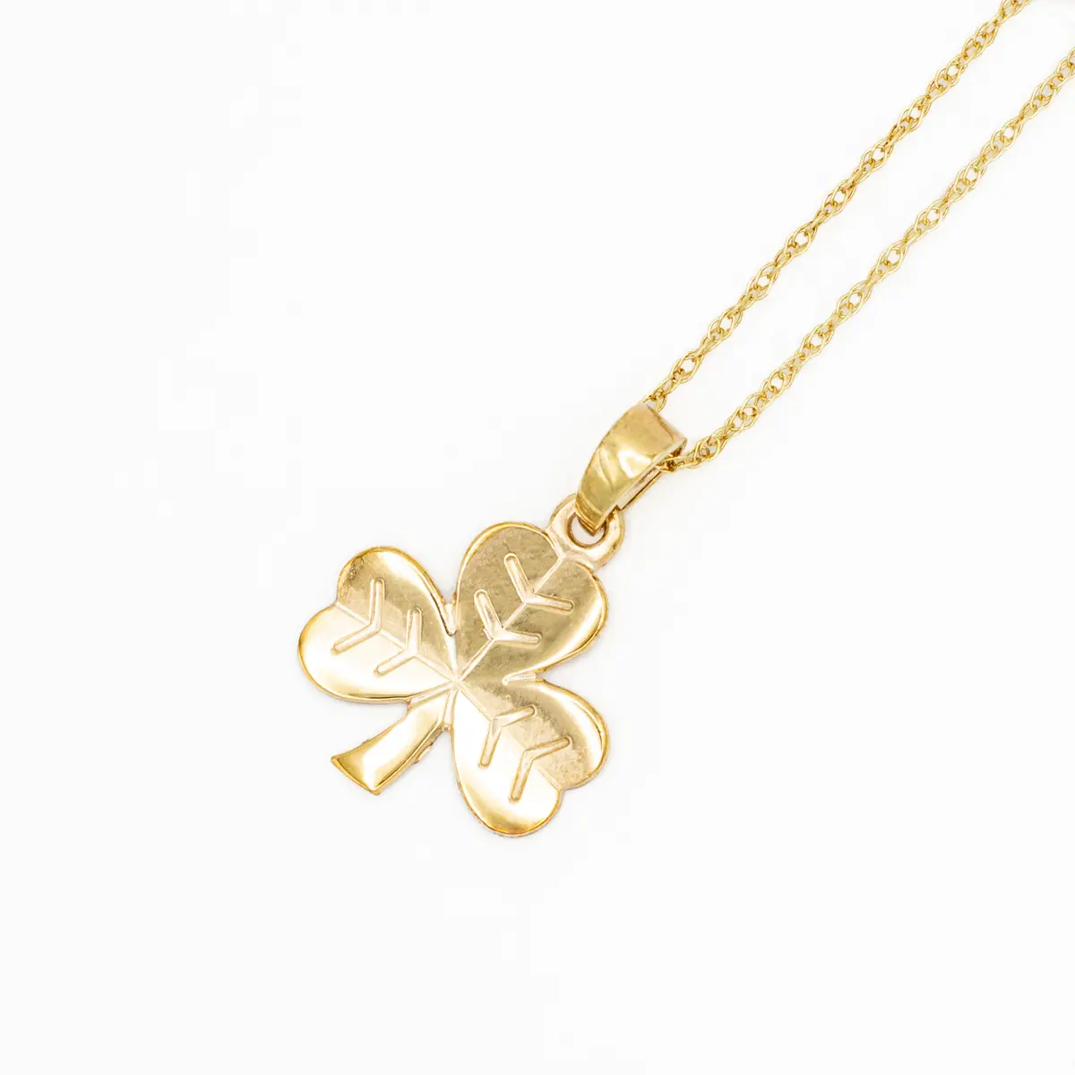 9k Gold Irish Shamrock Pendant Photo 4 