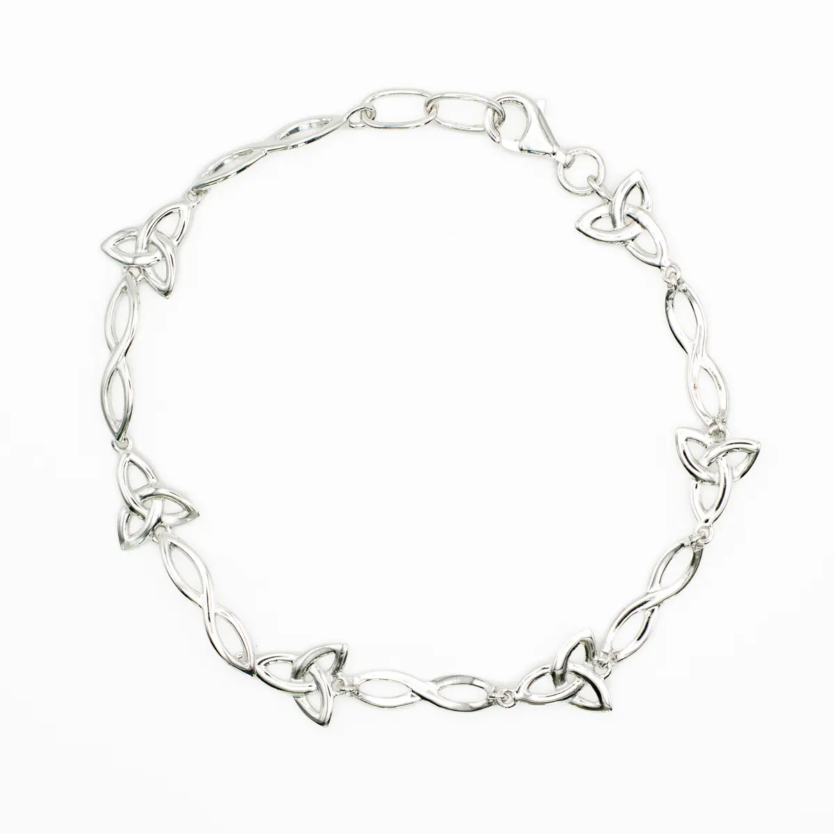 Sterling Silver Trinity Knot Bracelet Photo 6 