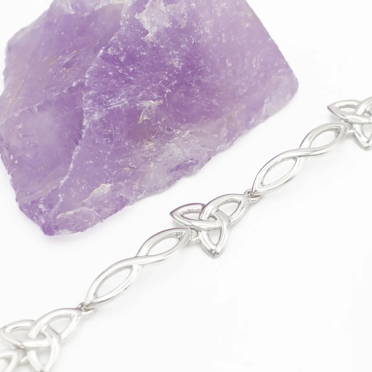 Sterling Silver Trinity Knot Bracelet Photo 7 