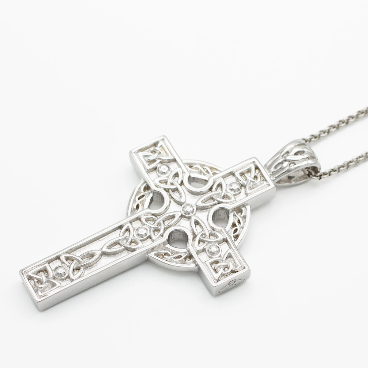 Mens Silver Celtic Cross Heavy Pendant Photo 6 