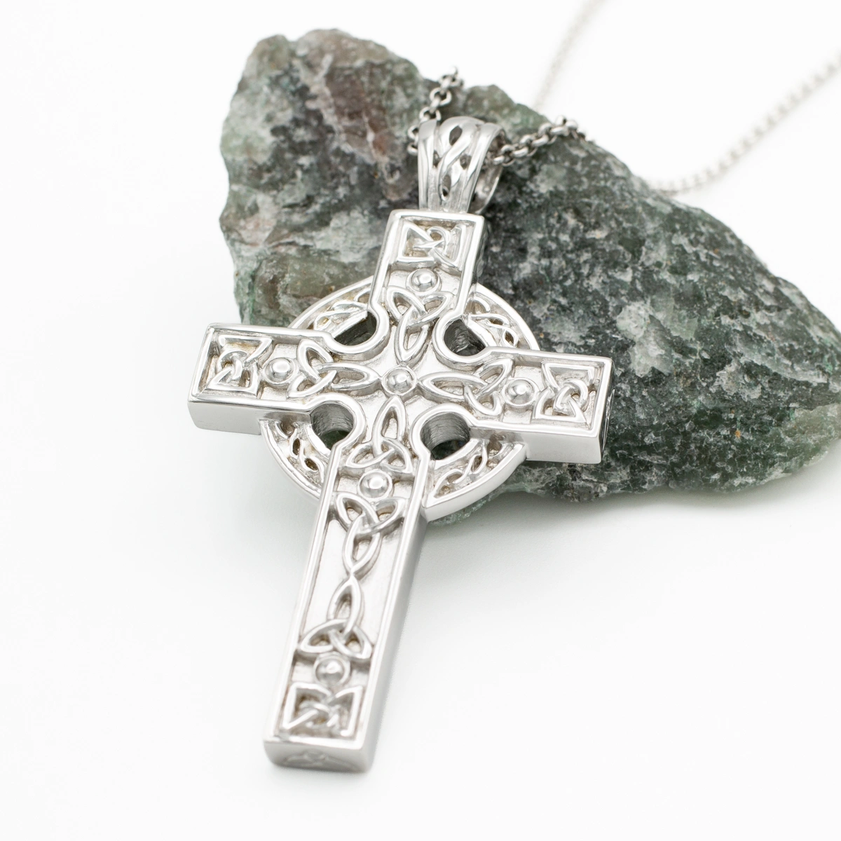 Mens Silver Celtic Cross Heavy Pendant Photo 4 