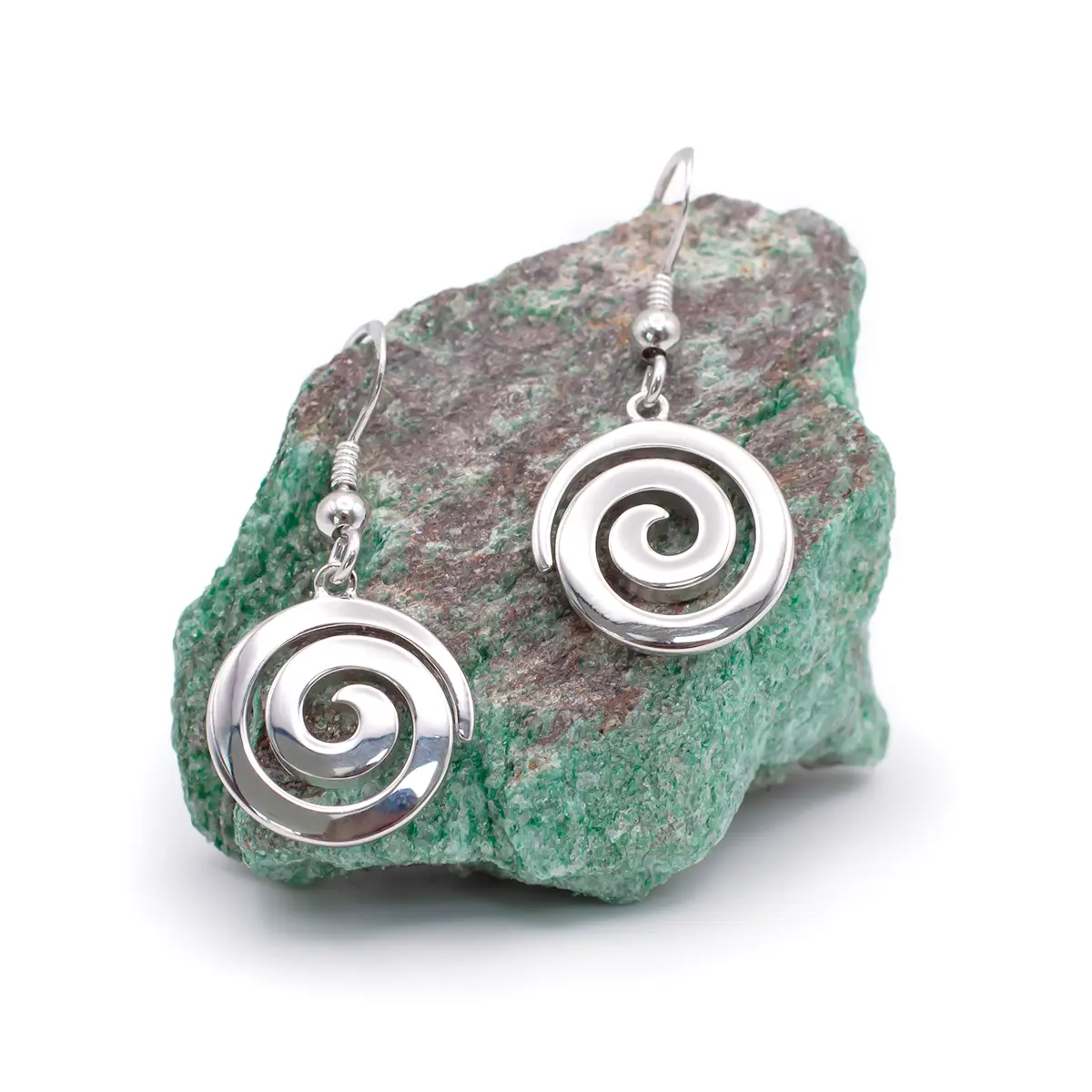 Celtic Spiral Drop Earrings in Sterling Silver Photo 3 