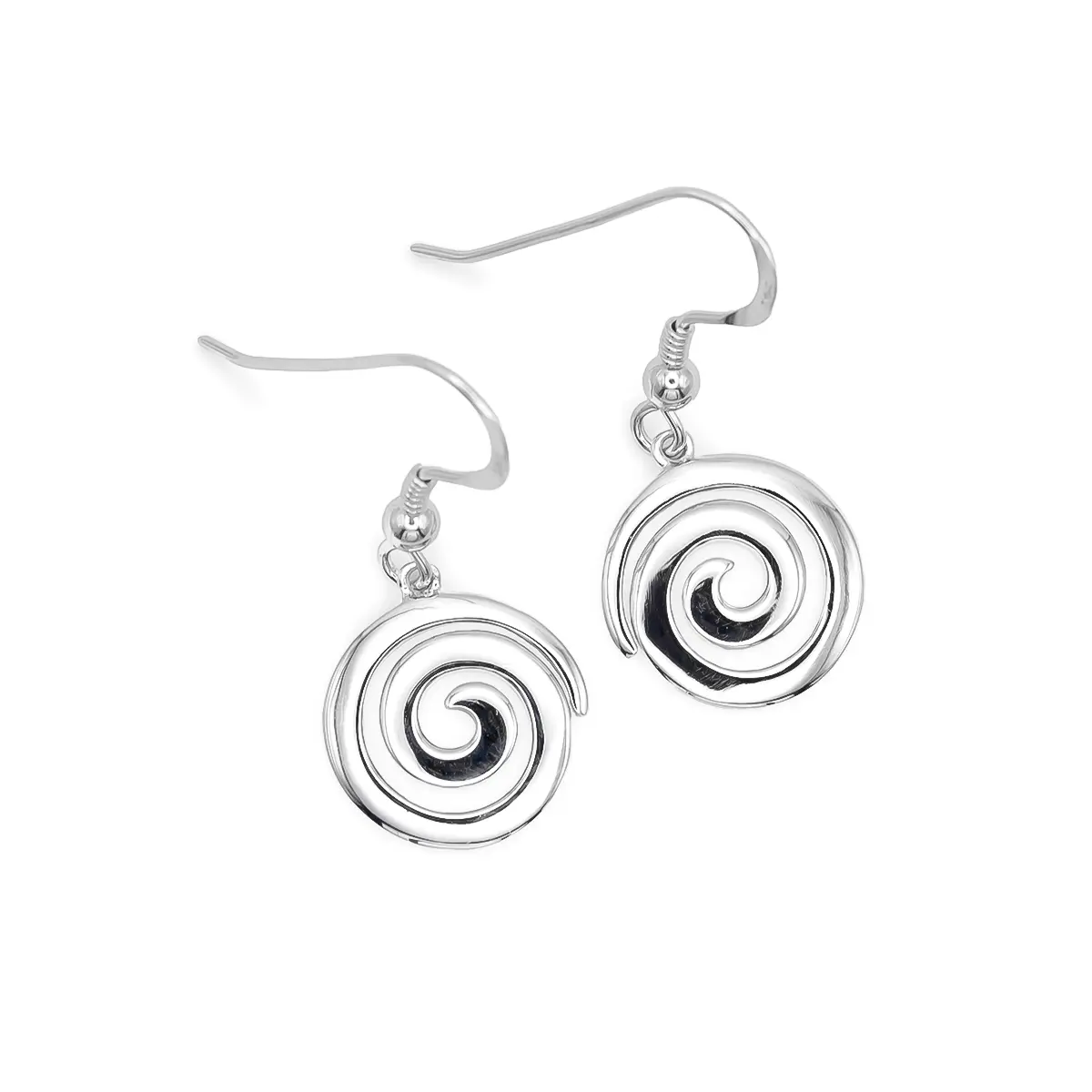 Celtic Spiral Drop Earrings in Sterling Silver Photo 4 