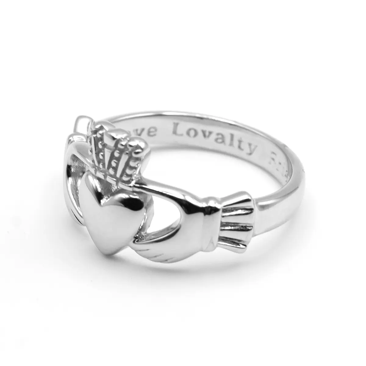 Gents Irish Claddagh Ring In Sterling Silver 10...