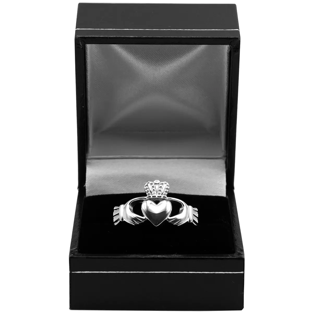 Gents Irish Claddagh Ring In Sterling Silver 12...