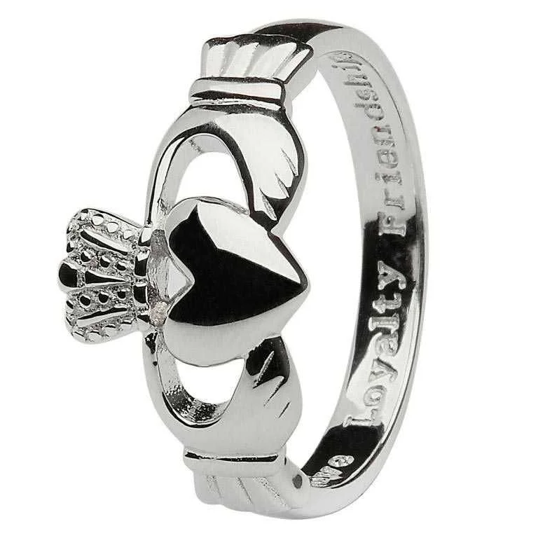 Gents Irish Claddagh Ring In Sterling Silver 6...