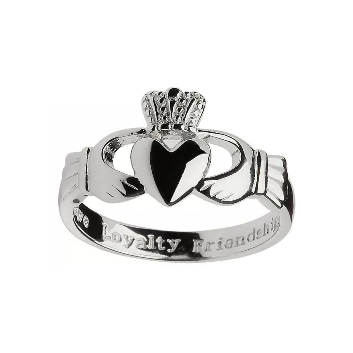 Gents Irish Claddagh Ring In Sterling Silver 7...
