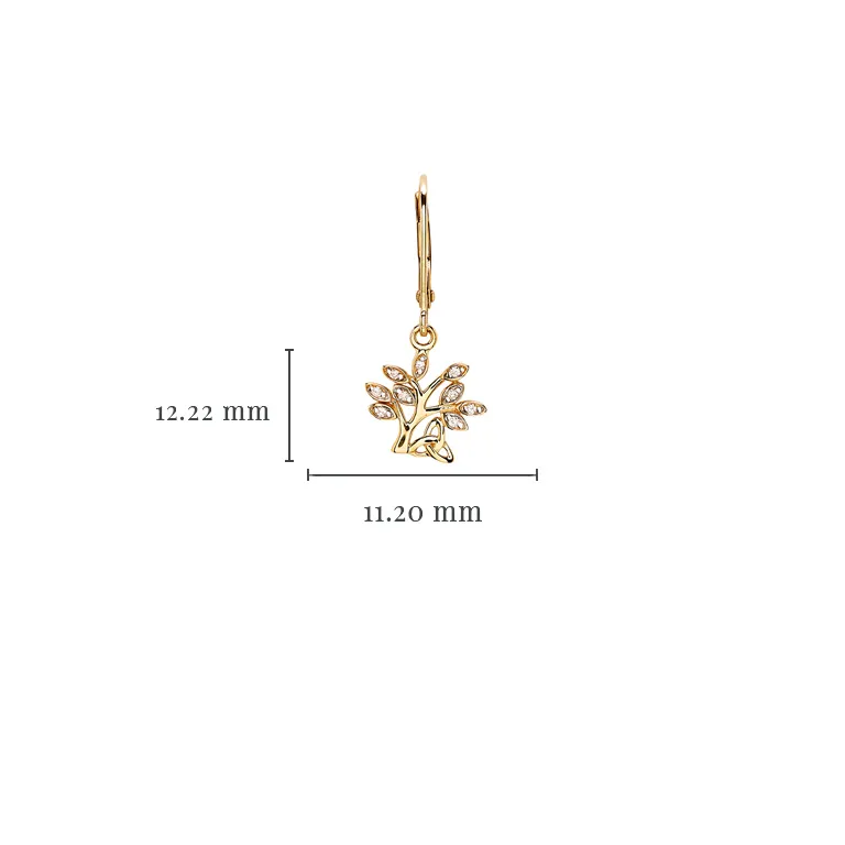 Diamond Tree of Life Earrings Photo 4 