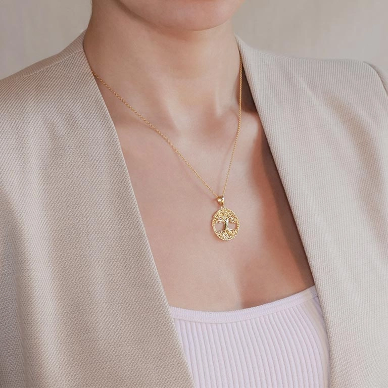 Gold Vermeil Tree of Life Necklace Photo 2 