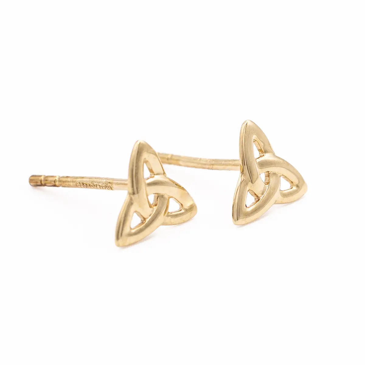 Petite Trinity Knot Stud Earrings in 14k Gold Photo 2 