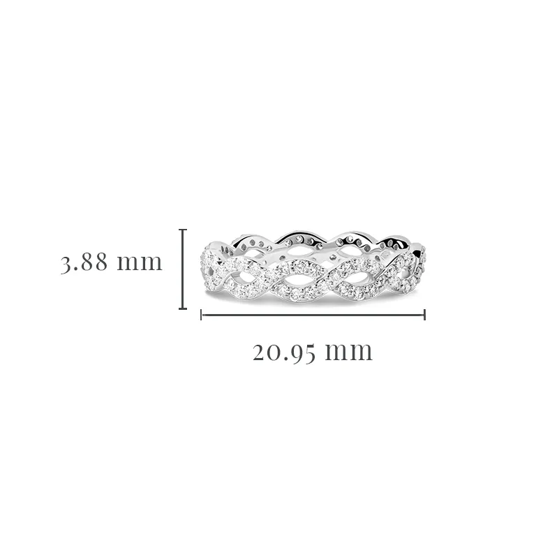 White Gold Diamond Celtic Infinity Knot Wedding Ring Photo 5 